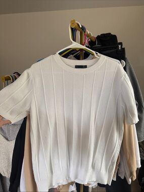 Club Room Men's White Short Sleeve Knit Tee